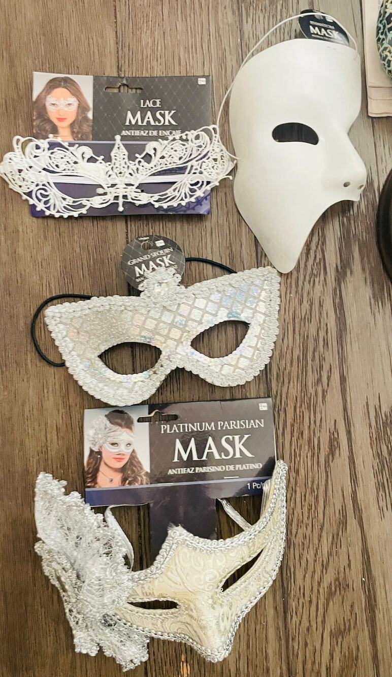 NWT Masquerade Mask Lot Phantom Lace Venetian Mardi Gras Costume Theater Masks